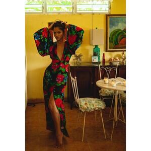 Rat & Boa Ferreira Floral Sheer Maxi Dress